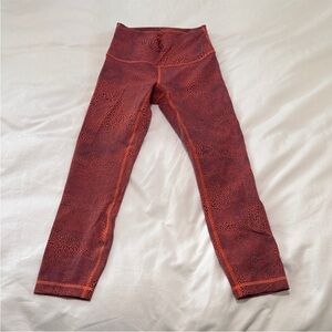 Red and Orange Patterned Leggings